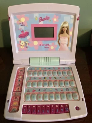 De colección Barbie B-Bright Aprendizaje Computadora Portátil Juguete Educativo Mattel Probado Foto 1 de 4