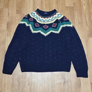 Vintage Woolrich Damen Strickpullover Medium Navy Wolle - Bild 1 von 8