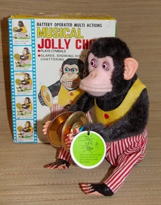 Vintage Daishin Musical Jolly Chimp Suona Piatti Giappone Non Funzionante Anni 50 # - Foto 1 di 10