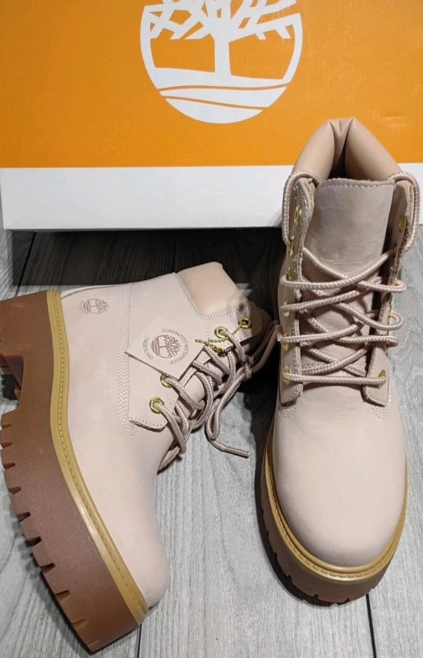 BOTA TIMBERLAND MUJER STONE STREET IMPERMEABLE Cuero Premium Plataforma Talla 8.0 Foto 1 de 4
