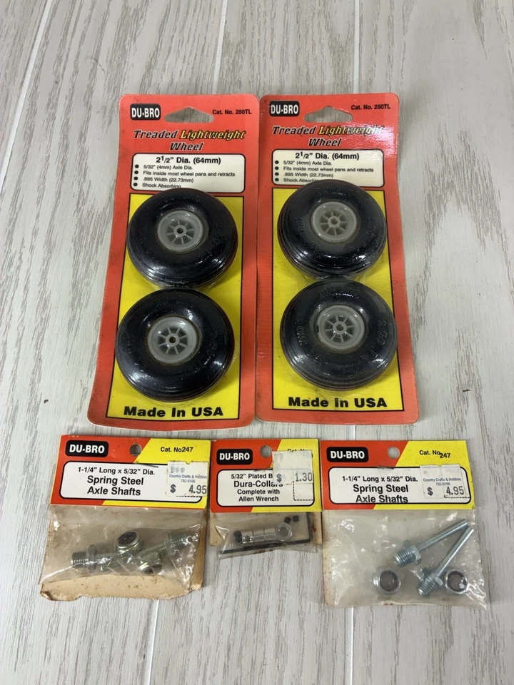 DuBro 250t Low Bounce Treaded Wheels 2-1/2 2 US Ship