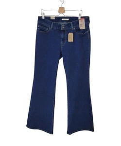 Nuevos pantalones de mezclilla acampanados súper bajos LEVI'S 33 para mujer - Imagen 1 de 13