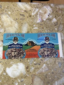 Old Black Joe Label Speckled Butter Beans Canning Co Tenn New Unused Vintage - Picture 1 of 3