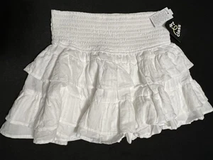 Art Class Girls White Eyelet Smocked Layered Ruffle Skirt XL (14) NEW! - Picture 1 of 7