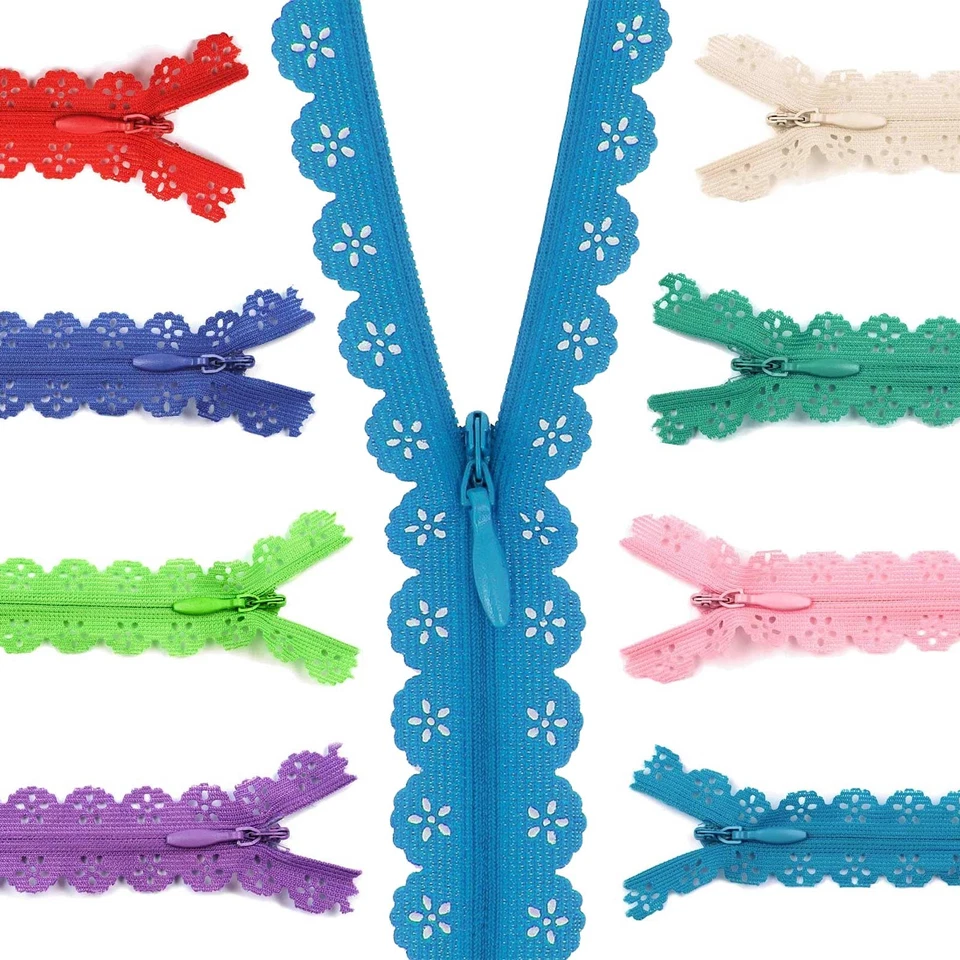 1 Spitzenreißverschluss, dekorativer Reißverschluss, 20cm, bitte Farbe wählen (2 - Bild 1 von 1