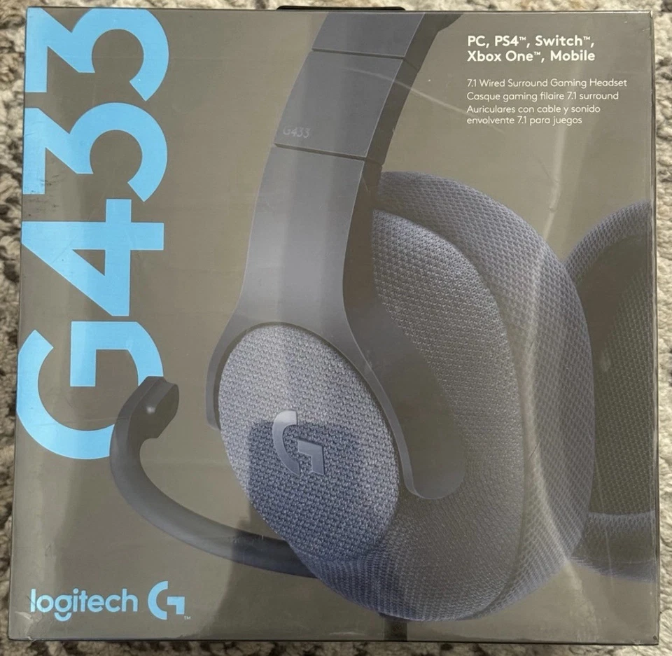 Logitech G433 7.1 Wired Gaming Headset – Dark Blue - Image 1 of 4