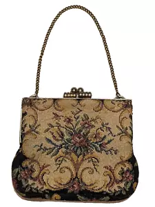 Bolso/cartera de noche bordado tapiz floral vintage (más pequeño) - Imagen 1 de 6