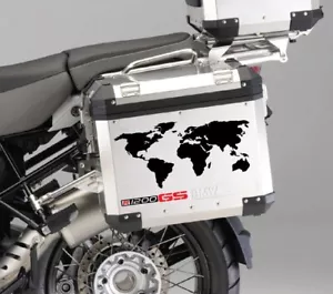 BMW R1200GS borse laterali mappa del mondo adesivi decalcomanie grafica moto r1200 GS - Foto 1 di 4