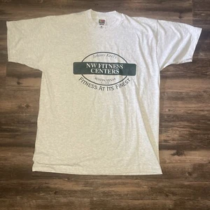 Vintage 90s NW Fitness Austin TX Single Stitch T-Shirt Gray Size Large - Bild 1 von 6