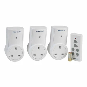 Pro Elec 13A Fernbedienungssteckdose 3er Pack PEL00551 - Bild 1 von 1