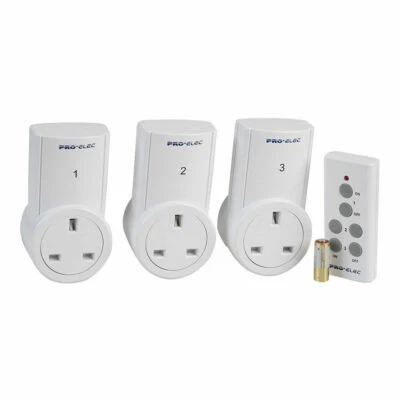 Pro Elec Presa Telecomando 13A Confezione da 3 PEL00551