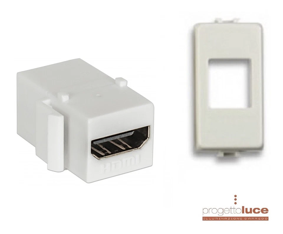 PRESA HDMI F/F TIPO A PER SERIE VIMAR PLANA BIANCA - Immagine 1 di 1