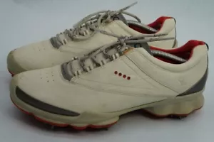 Ecco Womens Biom Golf Shoes Spiked Yak Leather Trainers Sneakers 40 US 9 - Picture 1 of 8