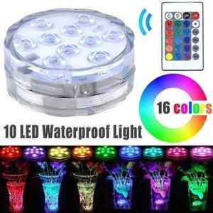 RGB Remote Controlled Submersible 10LED Light Color Changing Battery Operated AU - Picture 1 of 19