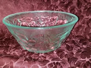RETRO VINTAGE GLASS PATTERNED BOWL ITALY - Picture 1 of 1
