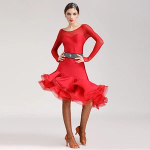 Vestido de Baile de Salón Latino Moderno Salsa Vals Estándar Vestido Largo #N072 5 Colores - Imagen 1 de 15