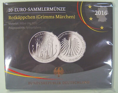 Deutschland 20 Euro Grimms Märchen: Rotkäppchen 2016 PP - Bild 1 von 2