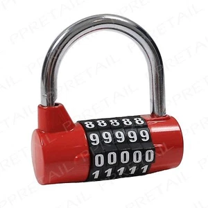 5 Digit Combination Padlock +RESETTABLE CODE+ Secure Luggage/Travel/Locker Lock - Picture 1 of 1