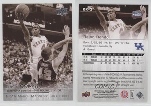 2014-15 Upper Deck NCAA March Madness Collection Sepia Rajon Rondo Short Print