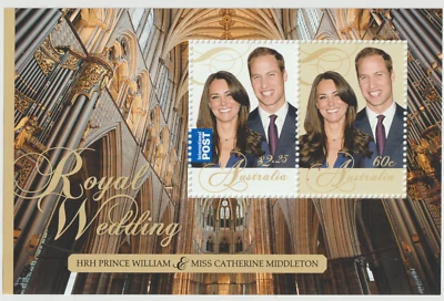 Australia #3448a - Wedding of Prince William souvenir sheet MNH (2011) - Image 1 of 2
