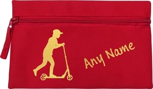 Rollerdruck rot personalisiert Kinder Kind Schule Bleistiftetui Geburtstag Weihnachten - Bild 1 von 11