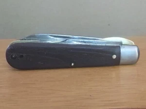 Vintage M Klein And Sons 2 Blade Electrician Pocket Knife With Bail Brass Liner - Picture 1 of 19
