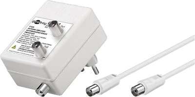 Goobay 67226 Zweigeräte Breitband Antennenverstärker Kabelfernsehen 2,7 Watt - Bild 1 von 4