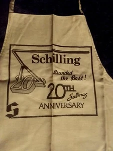 RARE 1987 20th Anniversary SCHILLING SPICE CO. BBQ Apron McCormick Salinas - Picture 1 of 5