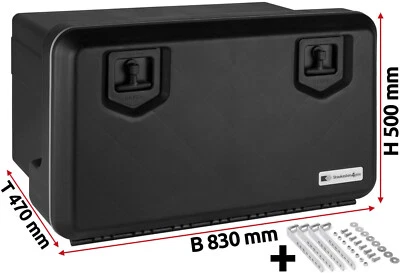 LKW Staukasten Staubox Daken Welvet B 830x H500x T470mm mit Halter Werkzeugkiste - Bild 1 von 4