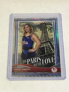 2024 Topps Chrome US Olympics Kate Vibert #PL-14 To Paris With Love Weightliftin - Picture 1 of 2