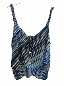 White House Black Market Tank Top Reversible Strappy V-Neck Size XL NWT - Picture 1 of 4