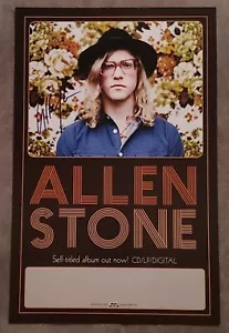 PÓSTER PROMOCIONAL ORIGINAL FIRMADO POR ALLEN STONE AUTOTITULADO 11x17 pulgadas DOBLE CARA - Imagen 1 de 2