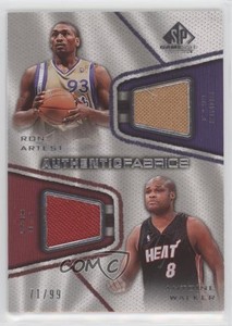 2007-08 SP Game Used Authentic Fabrics Dual /99 Metta World Peace Antoine Walker