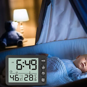 Multifunctional Indoor Baby Room Thermometer Hygrometer Large Screen Alarm Clock