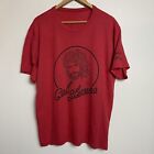 Vintage Cat Stevens Shirt Red Mens Large Short Sleeve Cotton Blend Single Stitch