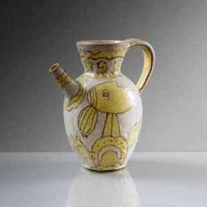 Italian Glazed Stoneware Pitcher by Guido Gambone - Picture 1 of 10
