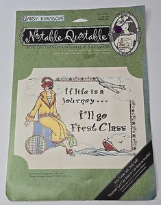 Daisy Kingdom Notable Quotable Iron-On Transfer if life is a journey...I'll go.. - Picture 1 of 2