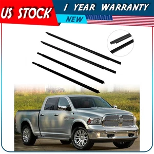 Fits 2009-2021 Dodge Ram 1500 2500 3500 4500 5500 4x Weatherstrip Window Outer - Picture 1 of 9