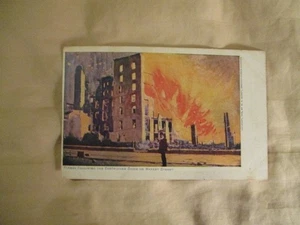1906 "Flammen nach dem Erdbebenschock auf der Market Street", San Francisco, CA - Bild 1 von 3