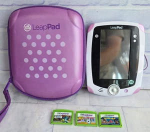 Tableta para niños LeapFrog LeapPad 2 Explorer Bundle - rosa/púrpura y 3 juegos y estuche - Imagen 1 de 7