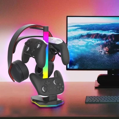 Controller Charging Station Built In Light Type C USB Port with Headphone Holder - Image 1 of 4