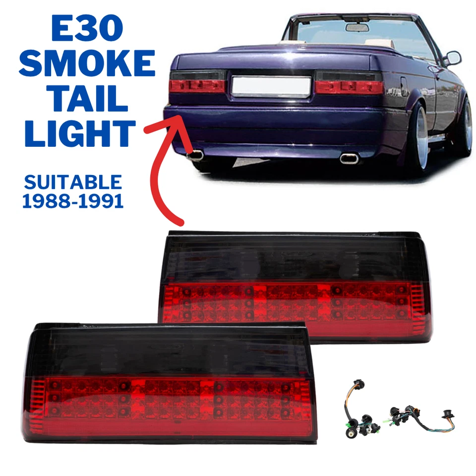 Par de luces traseras ahumadas para BMW E30 1988-1991 aspecto MHW Foto 1 de 4