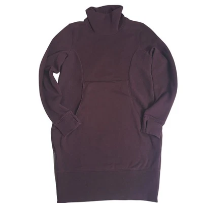 Athleta уютный карма воронка шеи толстовка платье бордовый длинным рукавом Midi размер M - Изображение 1 из 4