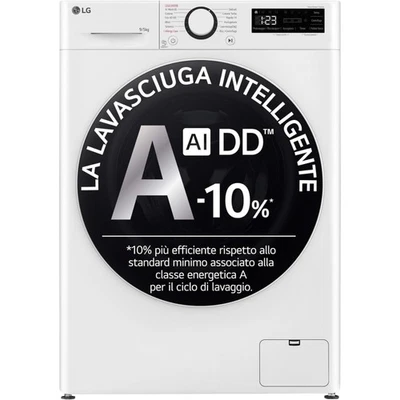 LG  D2R5S09TSWW LAVASCIUGA SLIM 9/5 KG 1200 GIRI AI DD TURBOWASH 360 VAPORE -E  - Immagine 1 di 4