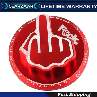 Screw-In Middle Finger Oil Filler Tank Cap Valve Cover For Honda Acura Red USA N - Image 1 of 4