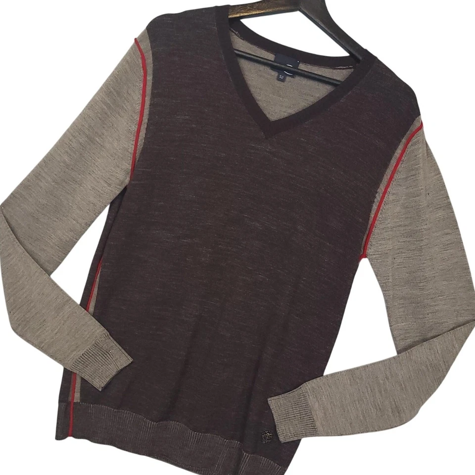 Suéter Roberto Cavalli Para Hombre 100% Lana Laine 52 Medio Cuello en V  Foto 1 de 4