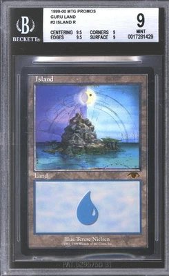 Magic MTG Promo GURU Basic Land Island BGS 9 - 9.5 9 9.5 9 Q++ NEAR MINT NM - Image 1 of 2