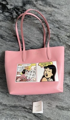 Kate Spade New York archie Comics Veronica Reversible Pink Tote Bag - Image 1 of 4