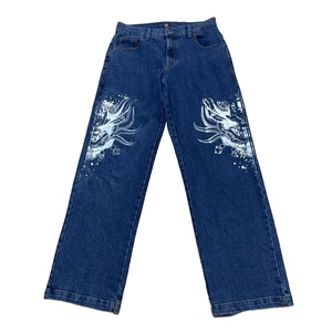 Dickies Skateboarding Y2k Graphic Jeans Herren 30 32 Loose Fit blau lackiert weiß - Bild 1 von 22
