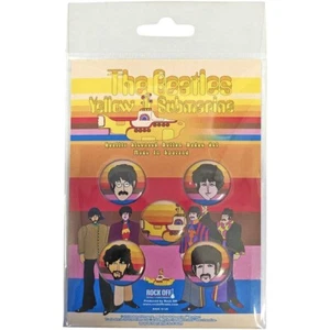 THE BEATLES YELLOW SUBMARINE PORTRAITS BUTTON BADGE GIFT SET UK SELLER OFFICIAL - Imagen 1 de 6